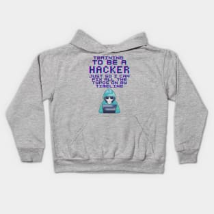 Training To Be A Hacker Kids Hoodie